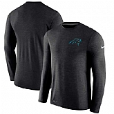 Men's Carolina Panthers Nike Black Coaches Long Sleeve Performance T-Shirt,baseball caps,new era cap wholesale,wholesale hats